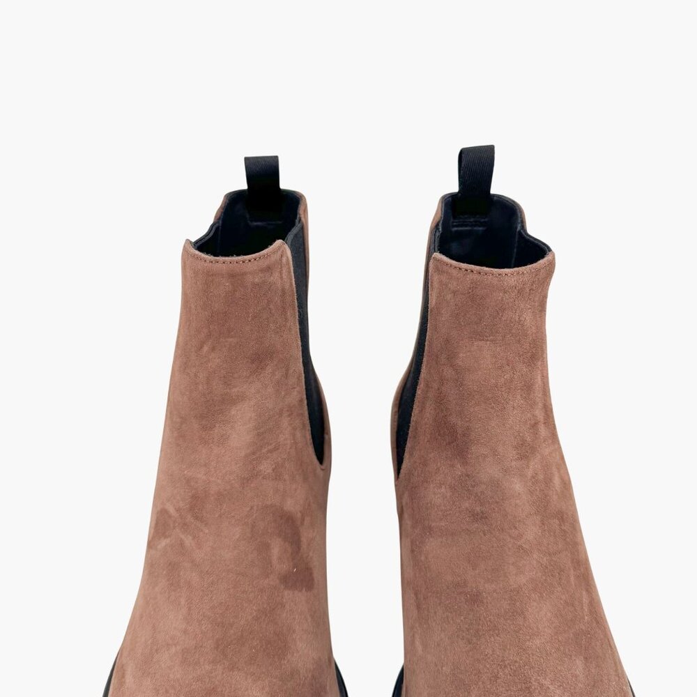 Prada Brown Suede Chelsea Ankle Boots - Picture 5 of 14